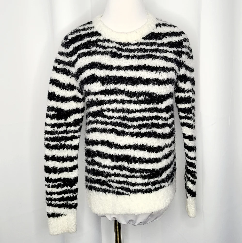 J. CREW Zebra Stripe Sweater